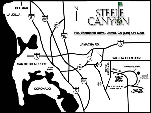 AEA Golf Club Steele Canyon Map