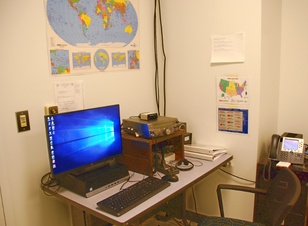 Aerospace Ham Club station in the ACC North Tower, Chantilly, VA